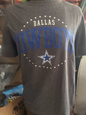 Dallas Cowboys Graphic Tee - Charcoal Gray & Royal Blue
